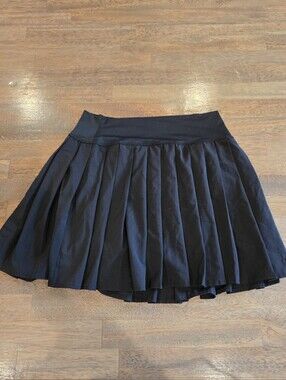 Pleated Mini Tennis Skort, Black